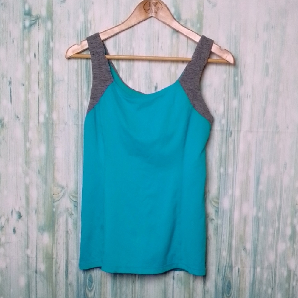 Lululemon Teal/Heather Gray Tank Top Size 6